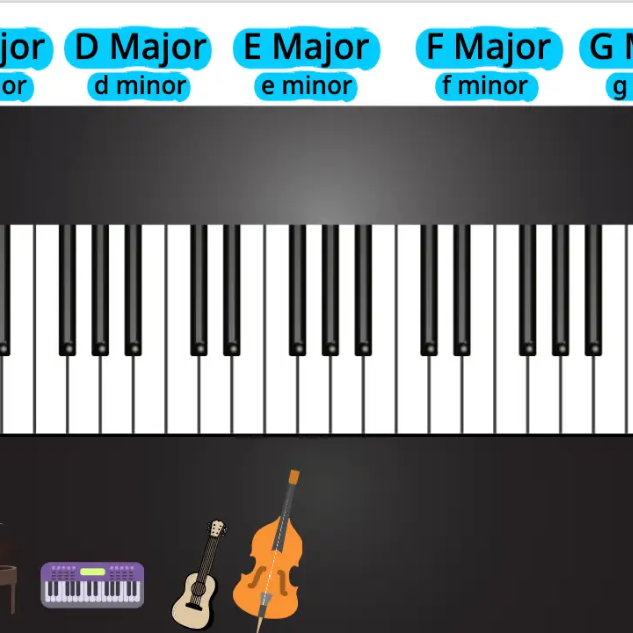 A screenshot of a piano made in scratch