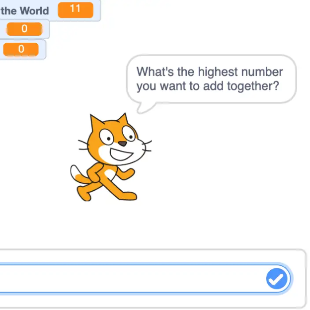 Screenshot of scratch cat